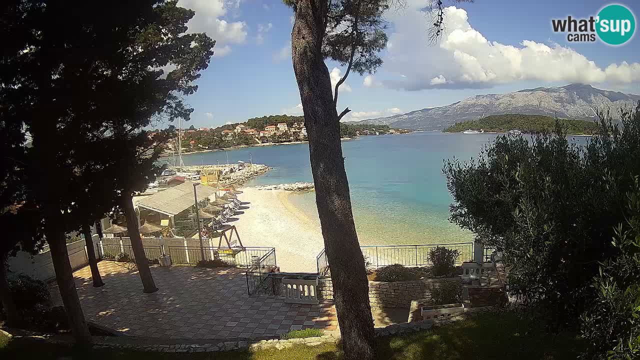 Spletna kamera Lumbarda – Plaža Prvi Žal – Korčula