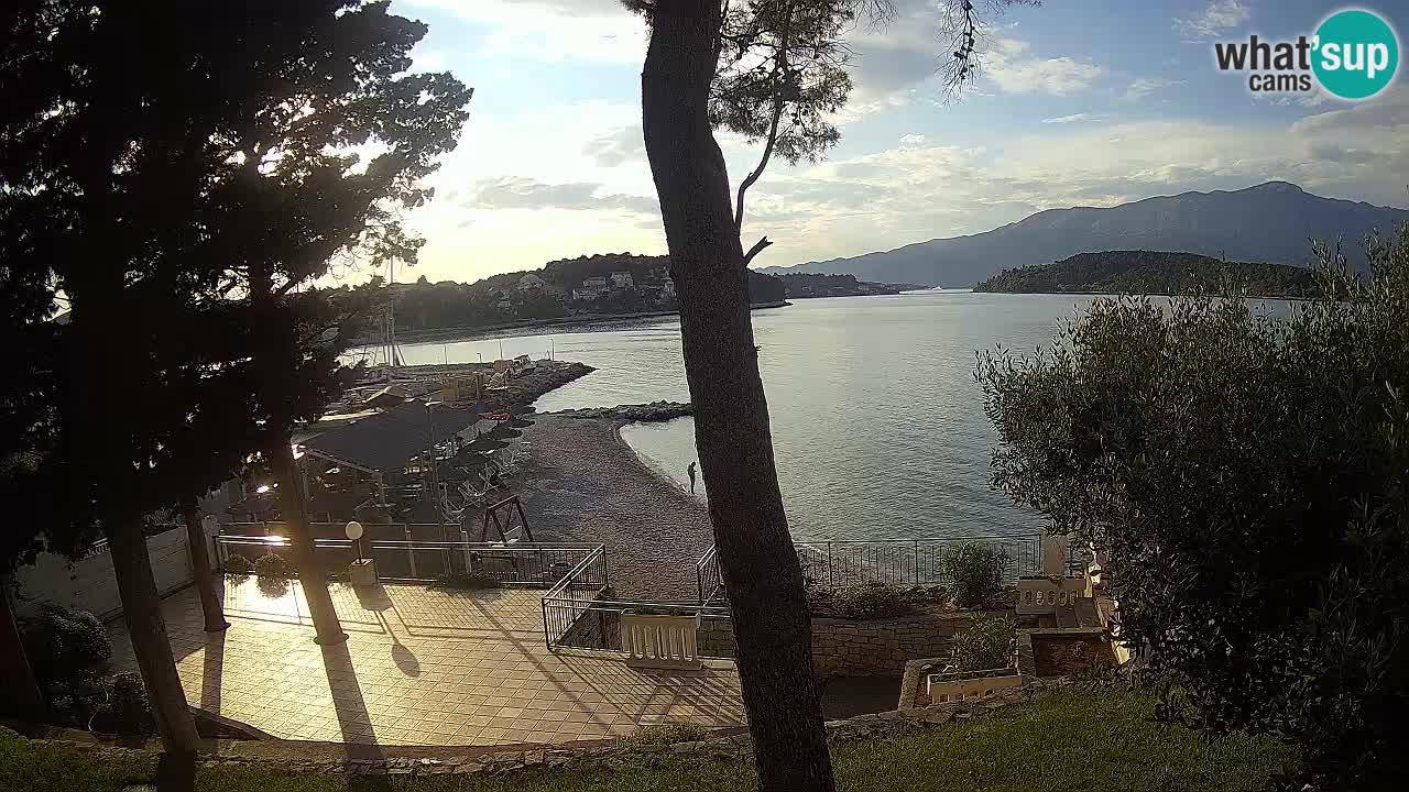 Spletna kamera Lumbarda – Plaža Prvi Žal – Korčula