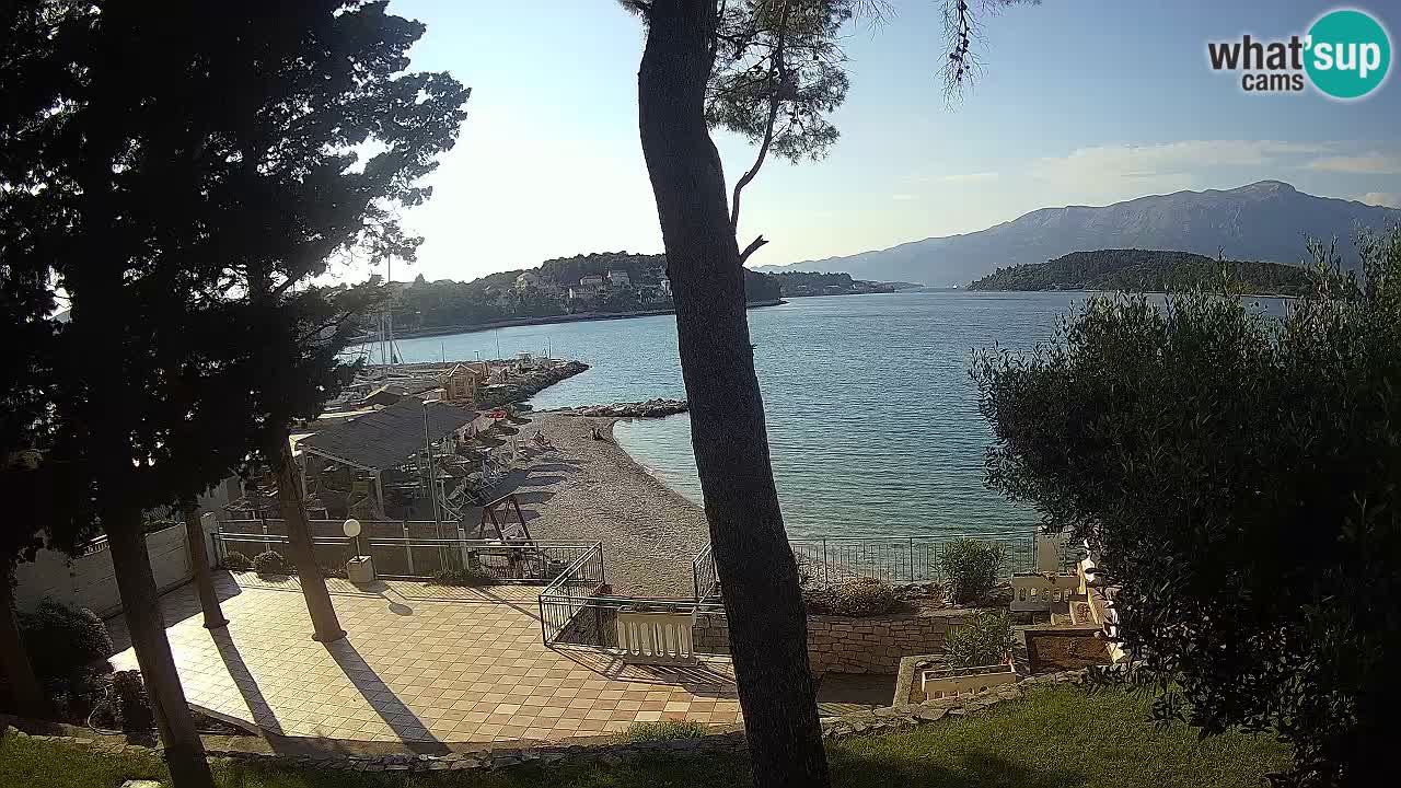 Spletna kamera Lumbarda – Plaža Prvi Žal – Korčula