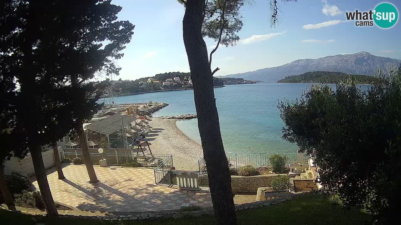 Livecam Lumbarda – Spiaggia Prvi Žal – Korčula