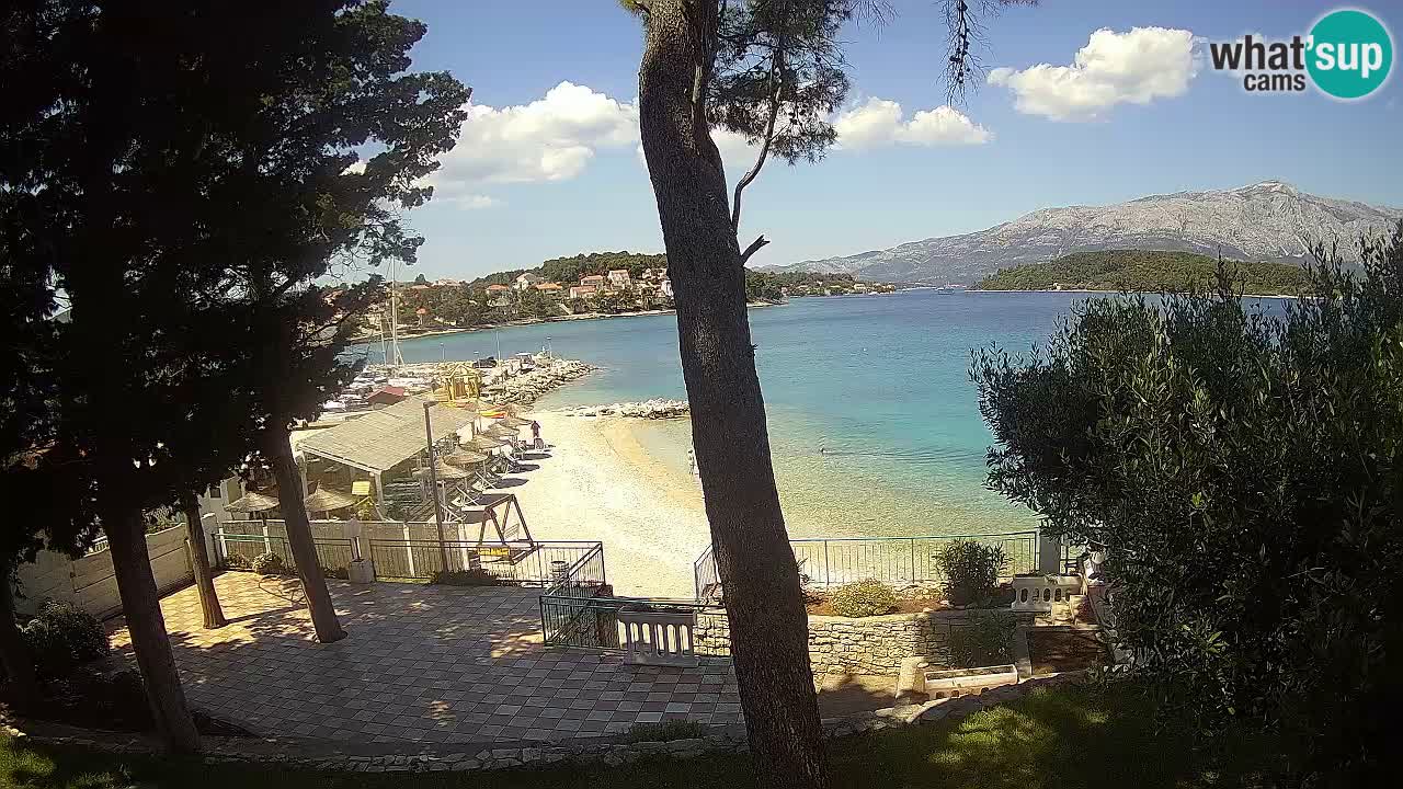 Spletna kamera Lumbarda – Plaža Prvi Žal – Korčula