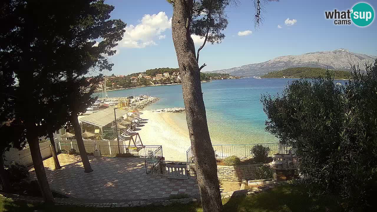 Spletna kamera Lumbarda – Plaža Prvi Žal – Korčula