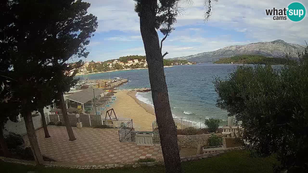 Spletna kamera Lumbarda – Plaža Prvi Žal – Korčula