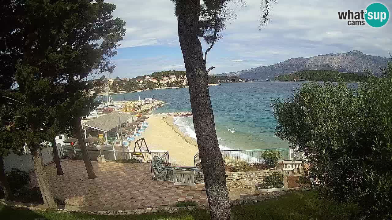 Spletna kamera Lumbarda – Plaža Prvi Žal – Korčula