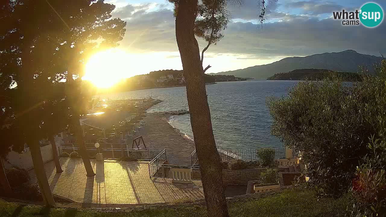 Spletna kamera Lumbarda – Plaža Prvi Žal – Korčula