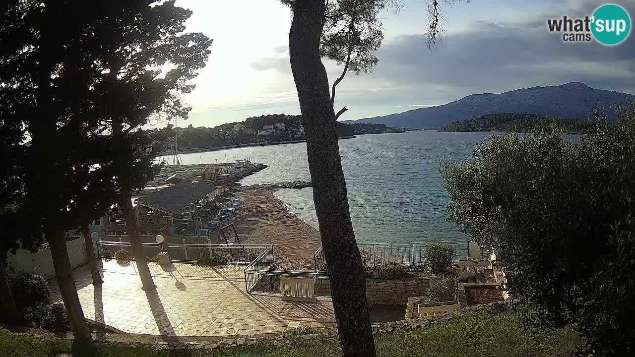 Spletna kamera Lumbarda – Plaža Prvi Žal – Korčula