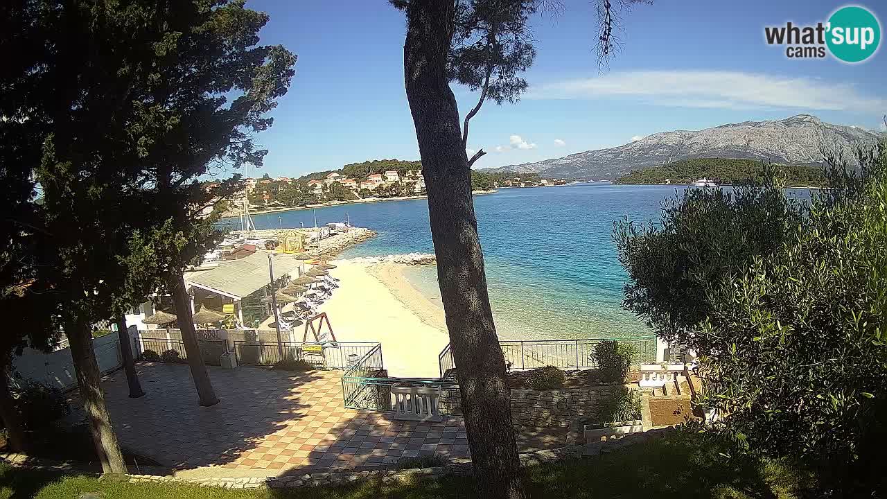 Spletna kamera Lumbarda – Plaža Prvi Žal – Korčula