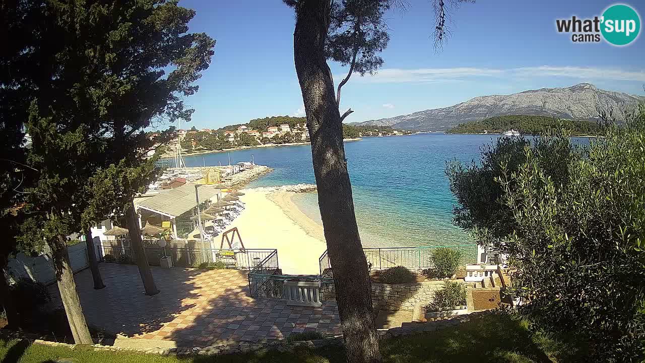 Spletna kamera Lumbarda – Plaža Prvi Žal – Korčula