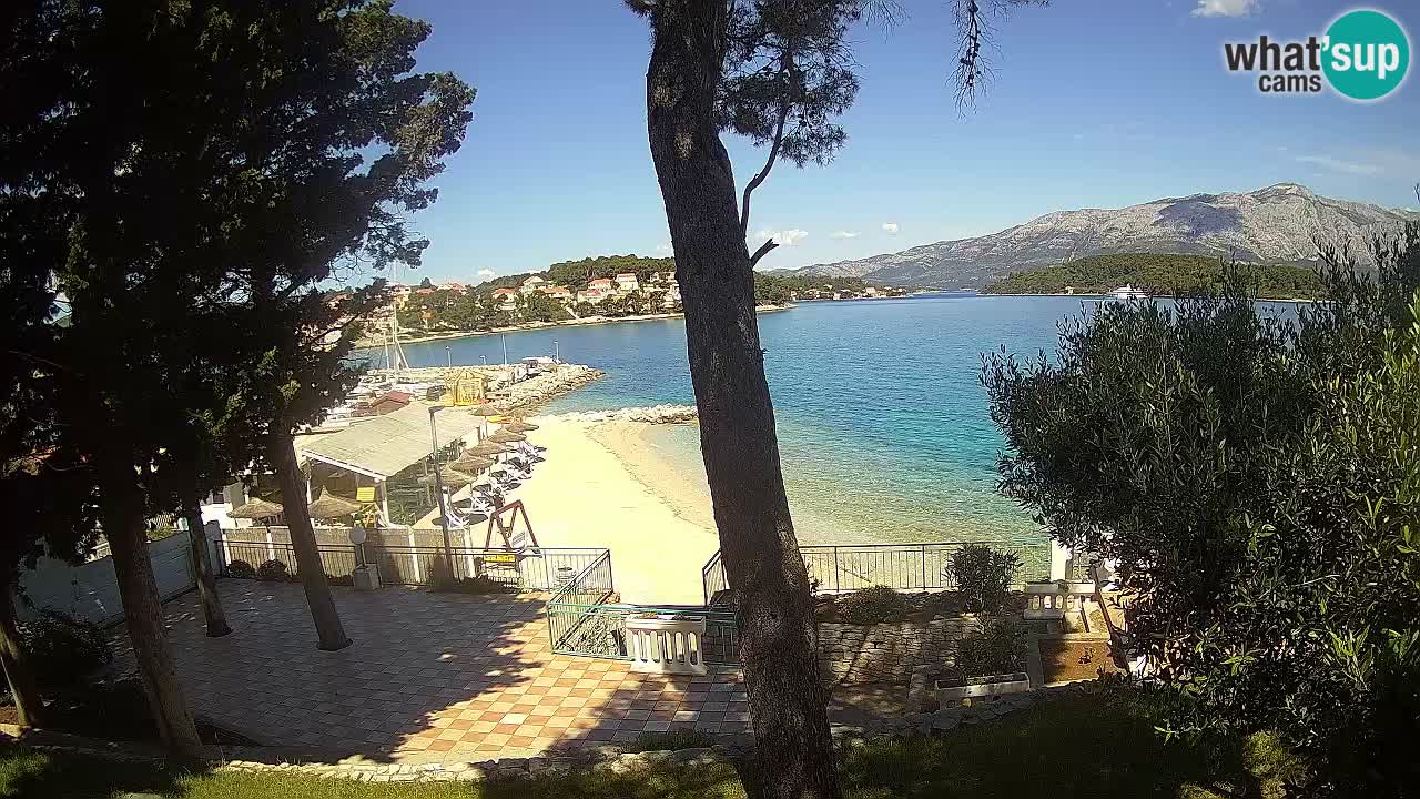 Webcam live Lumbarda – Plage Prvi Žal – Korčula
