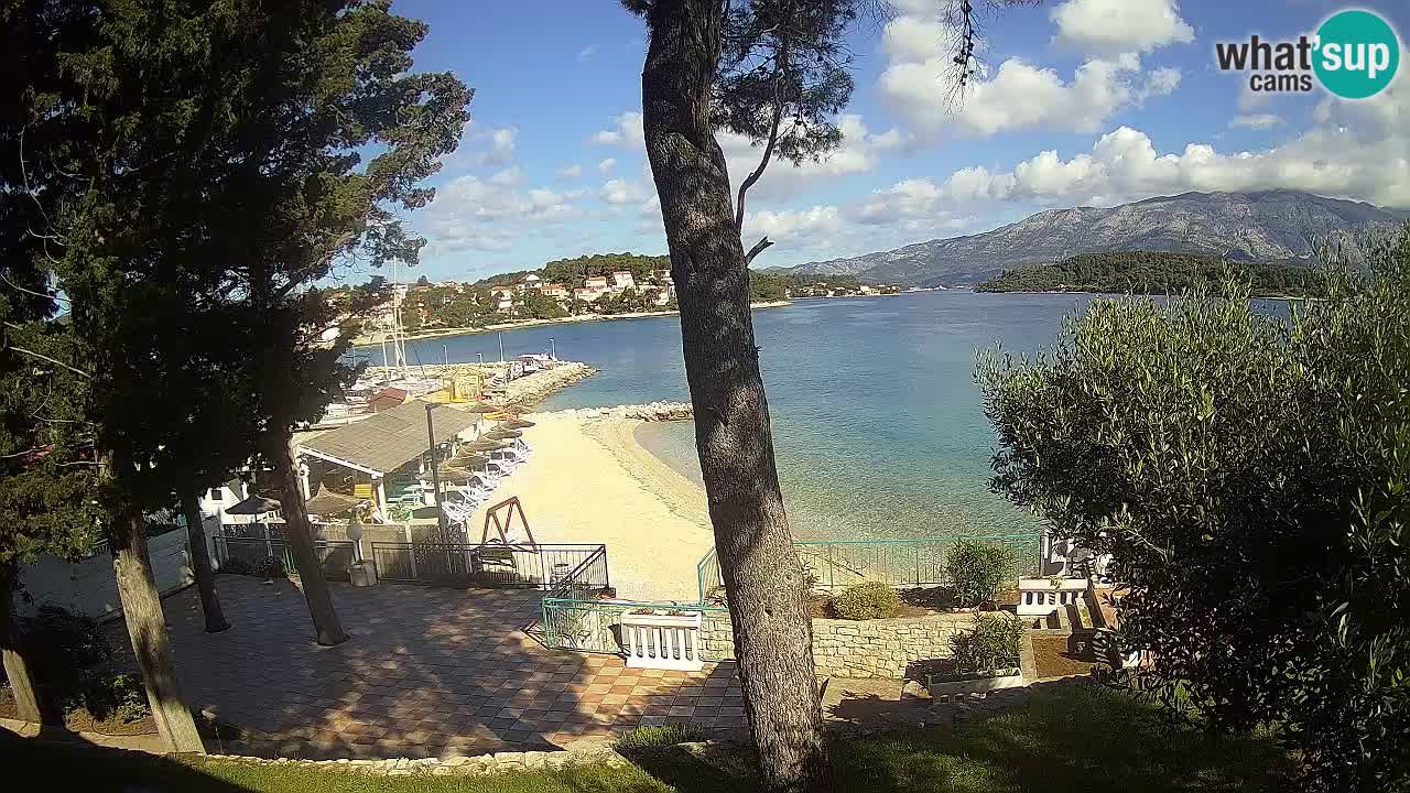 Spletna kamera Lumbarda – Plaža Prvi Žal – Korčula