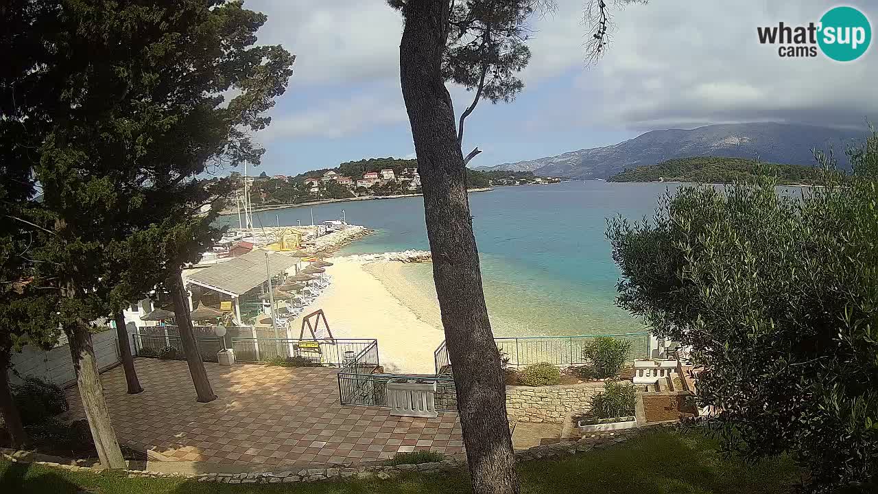 Spletna kamera Lumbarda – Plaža Prvi Žal – Korčula