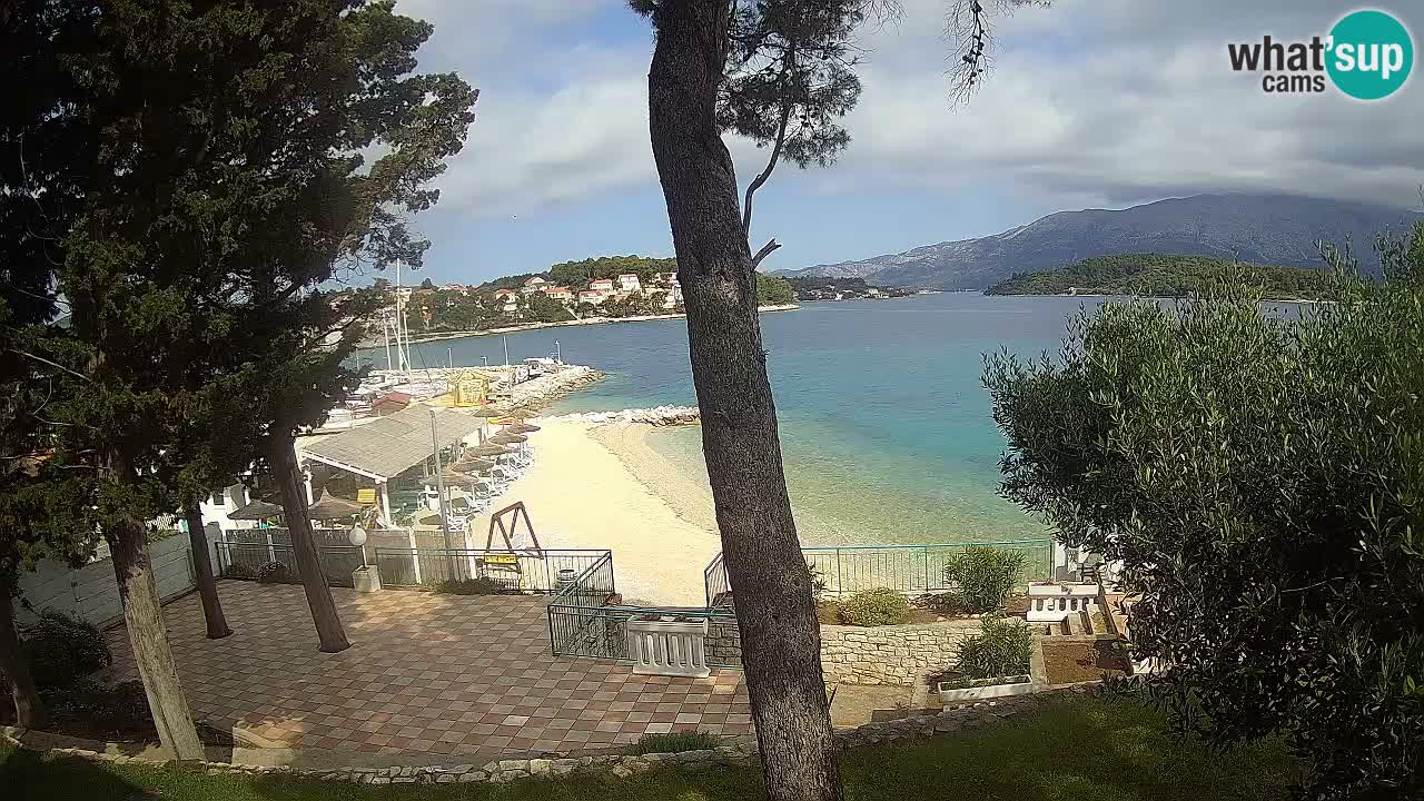 Spletna kamera Lumbarda – Plaža Prvi Žal – Korčula