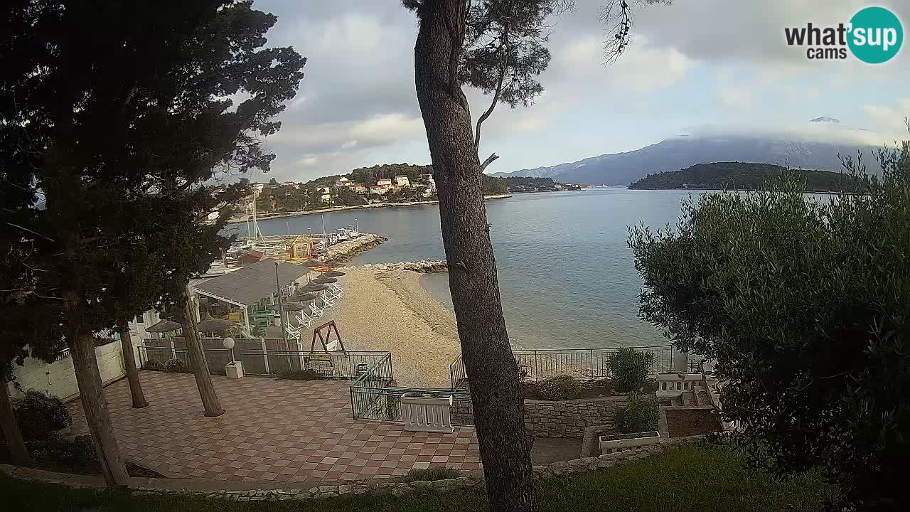 Spletna kamera Lumbarda – Plaža Prvi Žal – Korčula