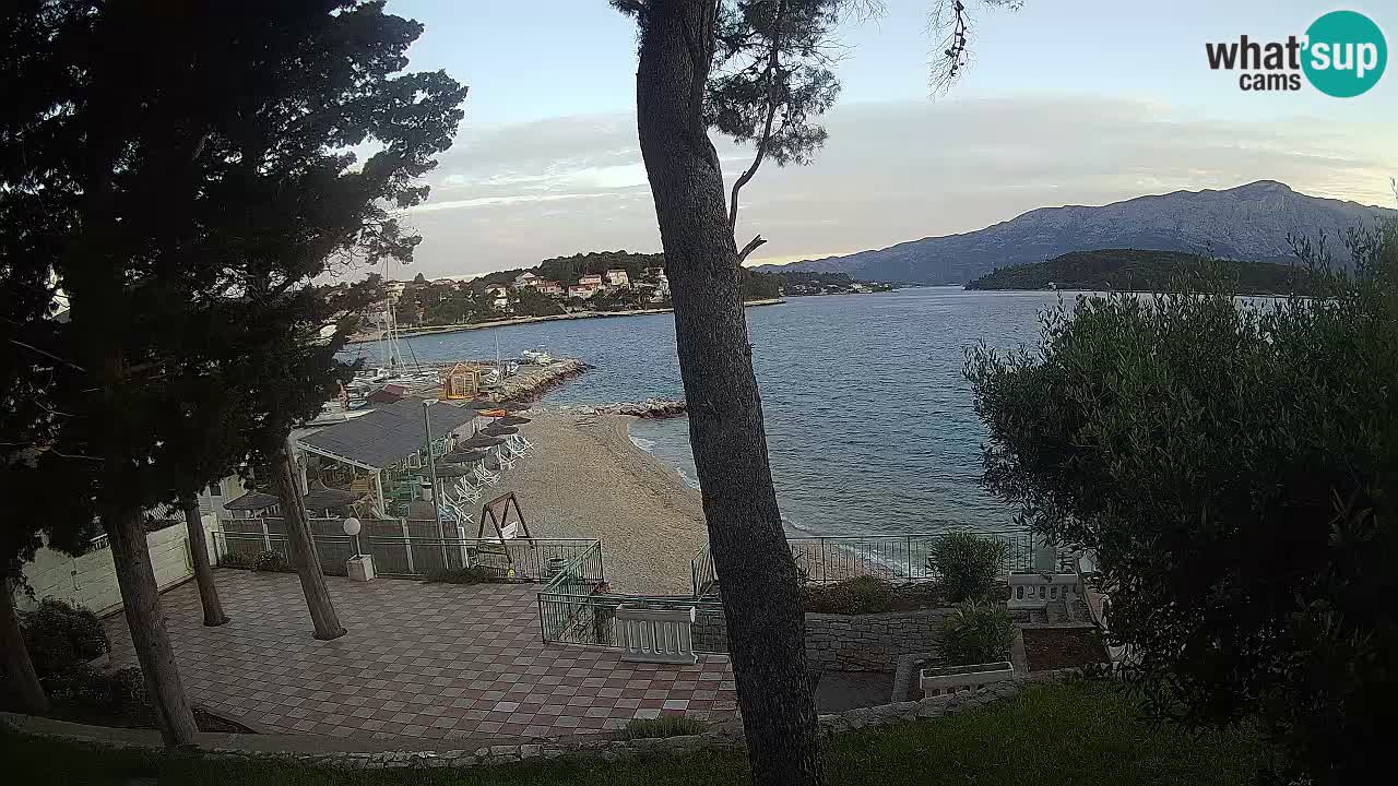 Spletna kamera Lumbarda – Plaža Prvi Žal – Korčula