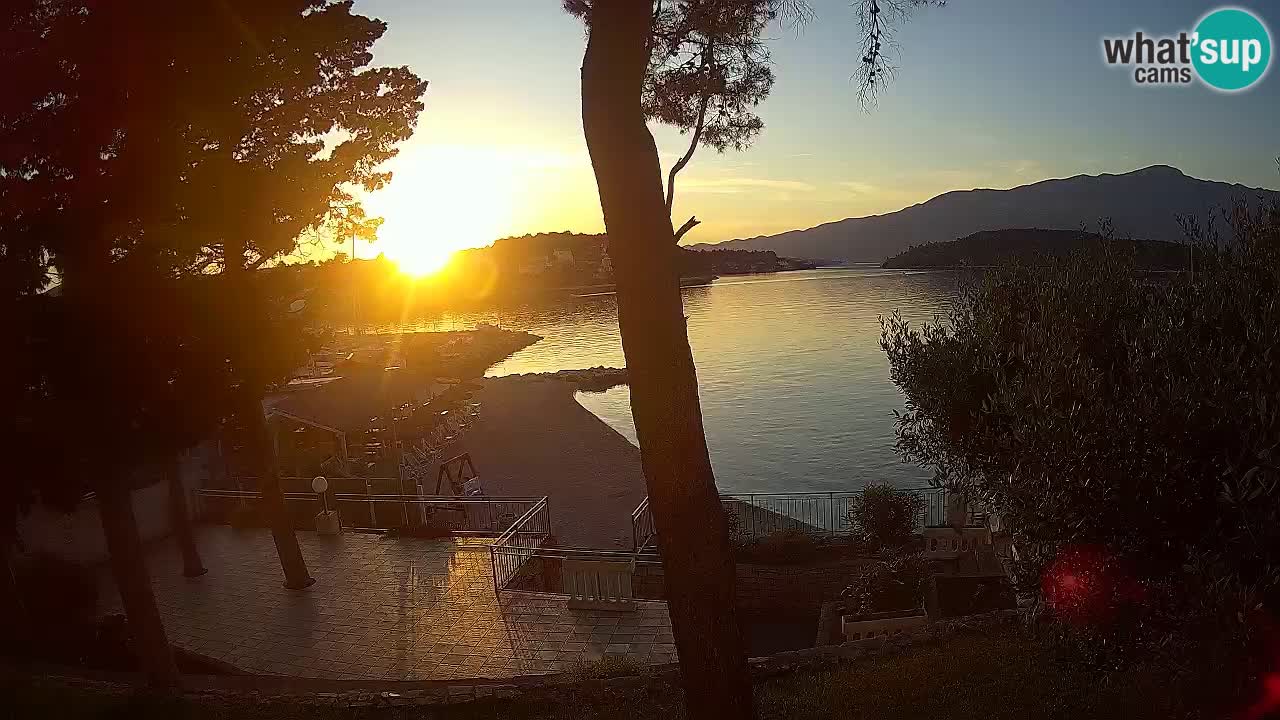 Spletna kamera Lumbarda – Plaža Prvi Žal – Korčula