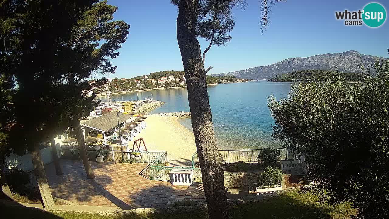 Webcam live Lumbarda – Plage Prvi Žal – Korčula