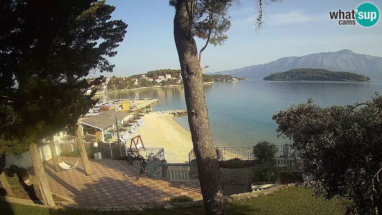 Spletna kamera Lumbarda – Plaža Prvi Žal – Korčula