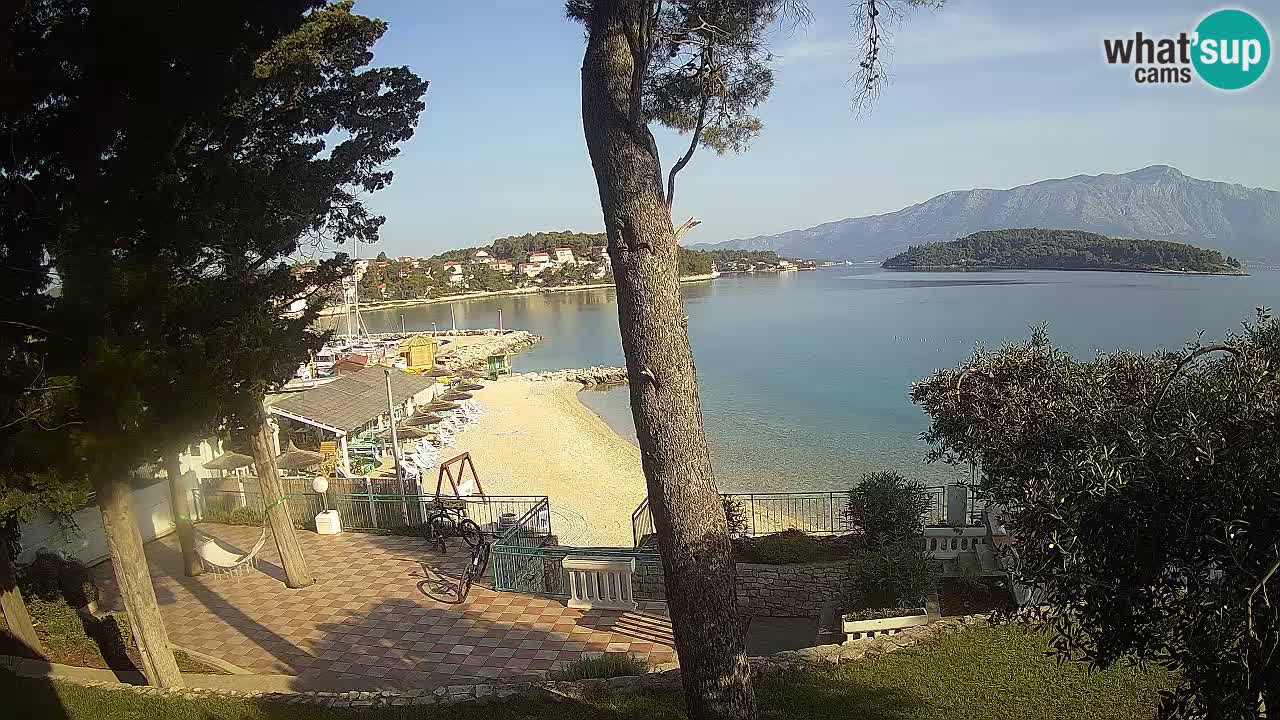 Spletna kamera Lumbarda – Plaža Prvi Žal – Korčula
