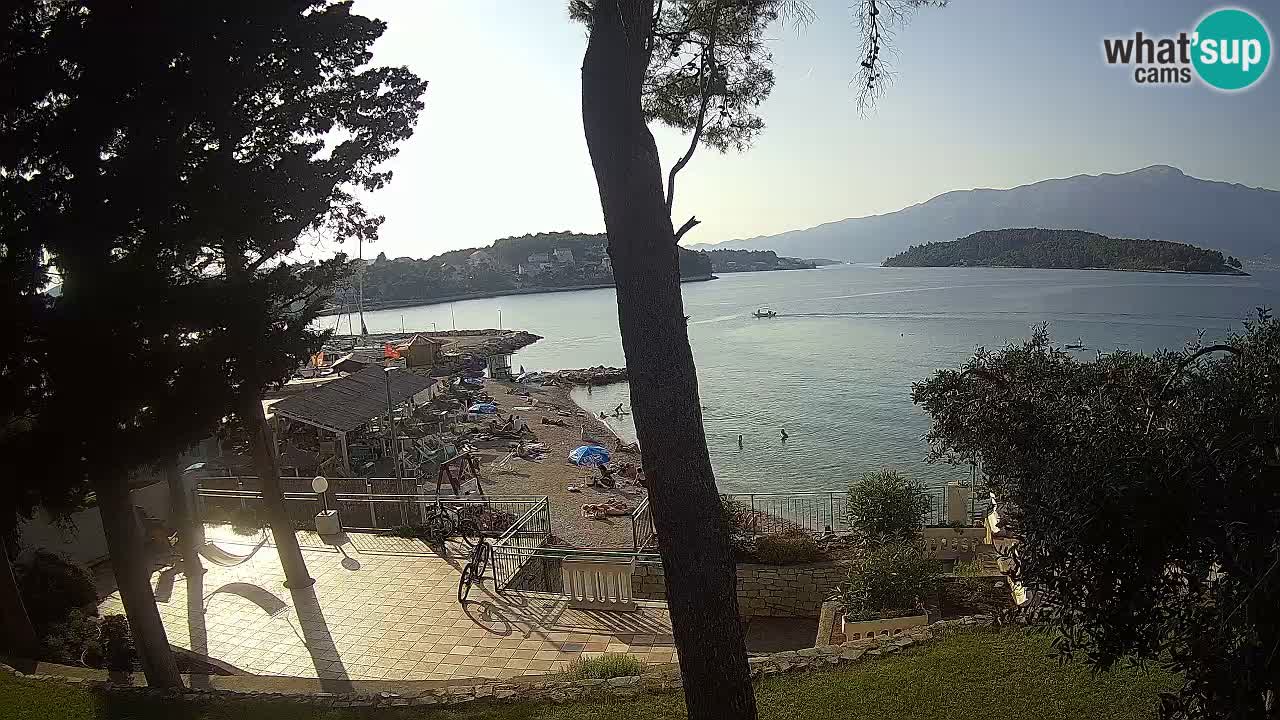 Spletna kamera Lumbarda – Plaža Prvi Žal – Korčula
