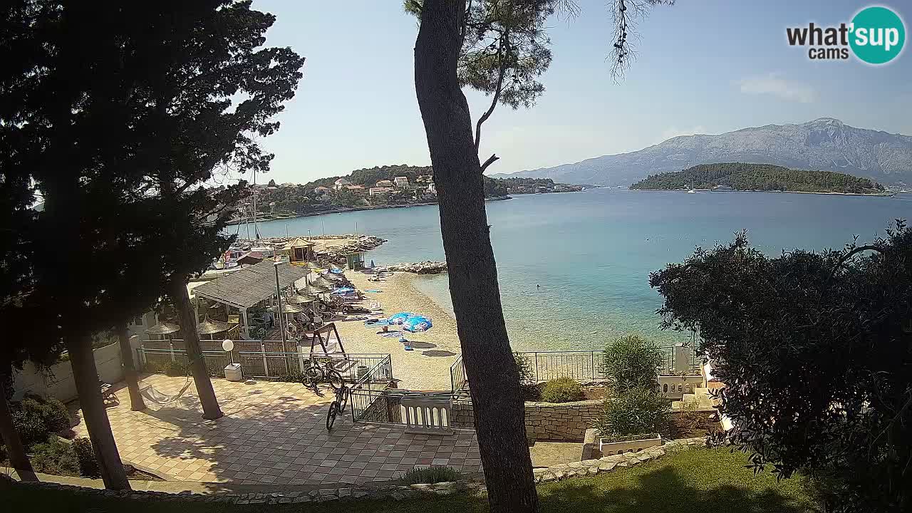 Spletna kamera Lumbarda – Plaža Prvi Žal – Korčula