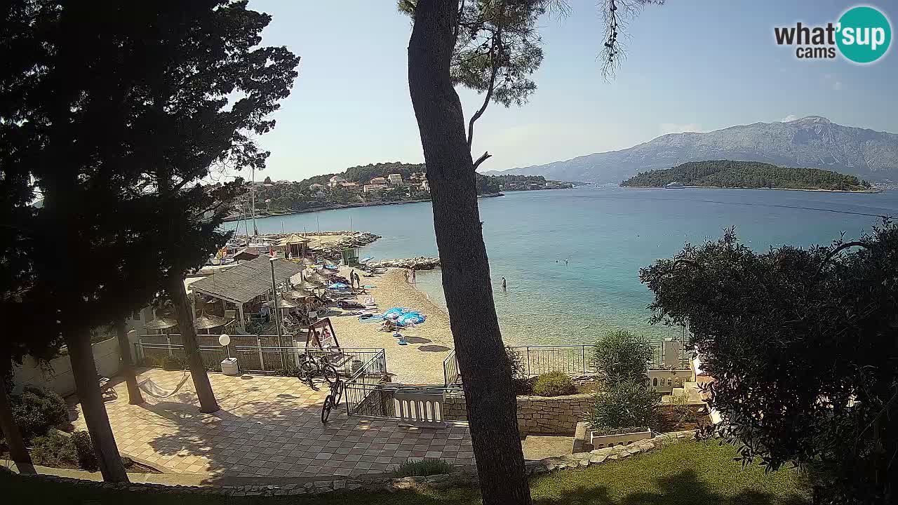Spletna kamera Lumbarda – Plaža Prvi Žal – Korčula