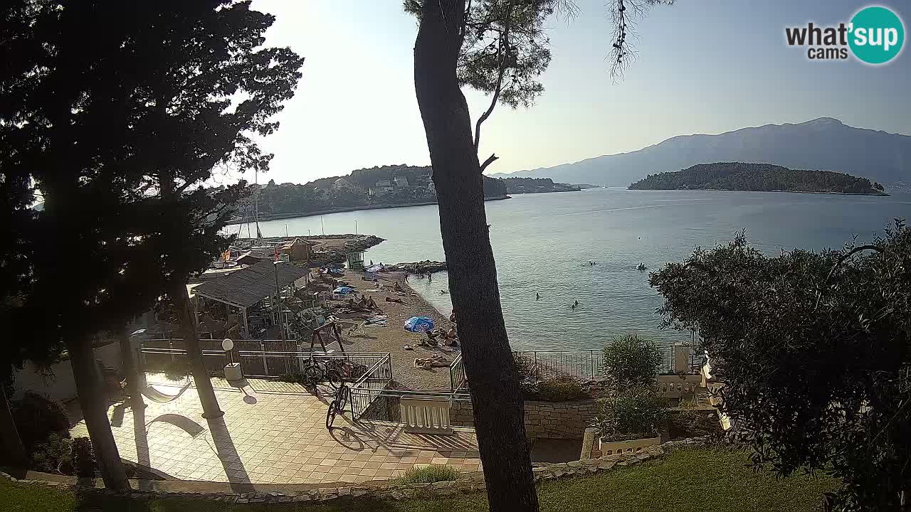 Spletna kamera Lumbarda – Plaža Prvi Žal – Korčula