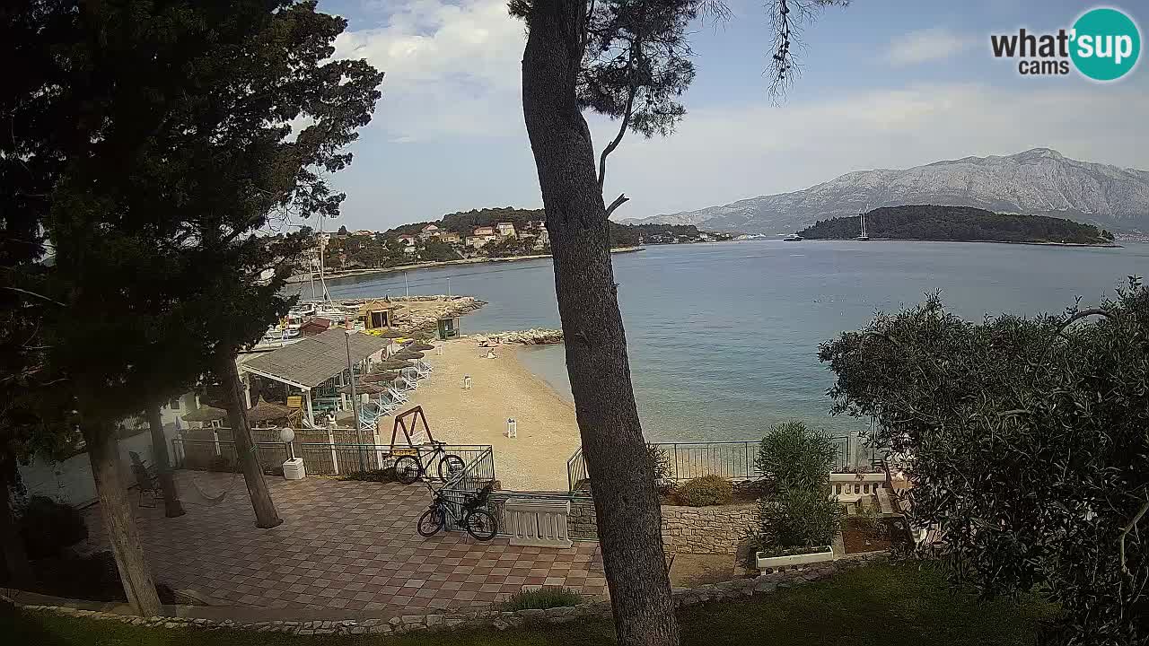 Webcam live Lumbarda – Plage Prvi Žal – Korčula