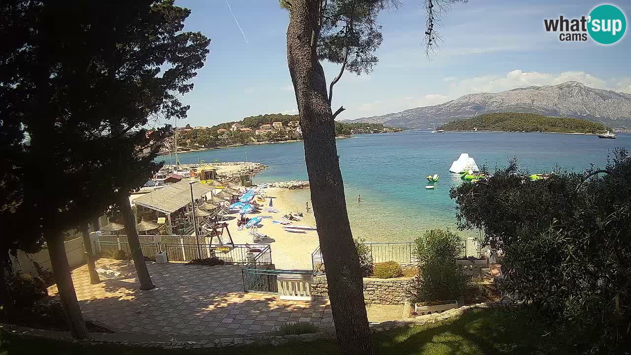 Spletna kamera Lumbarda – Plaža Prvi Žal – Korčula