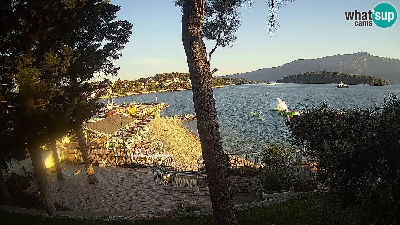 Webcam live Lumbarda – Plage Prvi Žal – Korčula