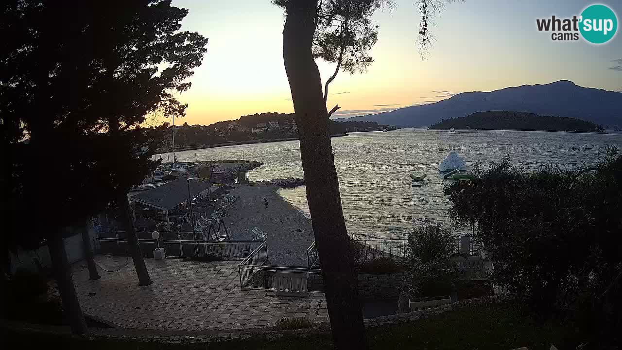 Spletna kamera Lumbarda – Plaža Prvi Žal – Korčula