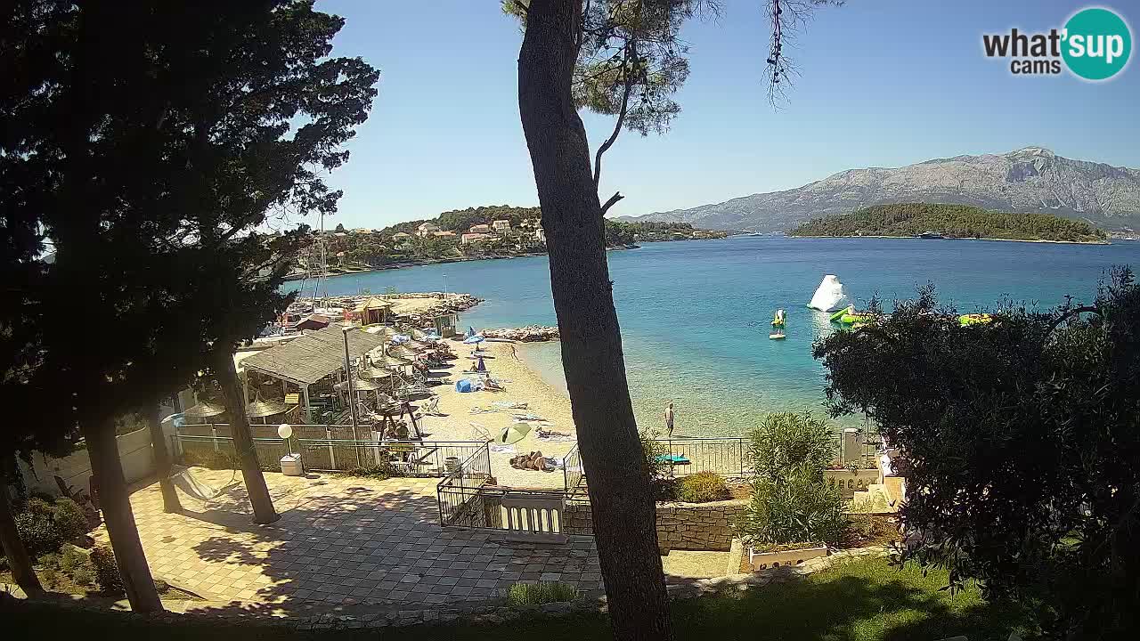 Spletna kamera Lumbarda – Plaža Prvi Žal – Korčula