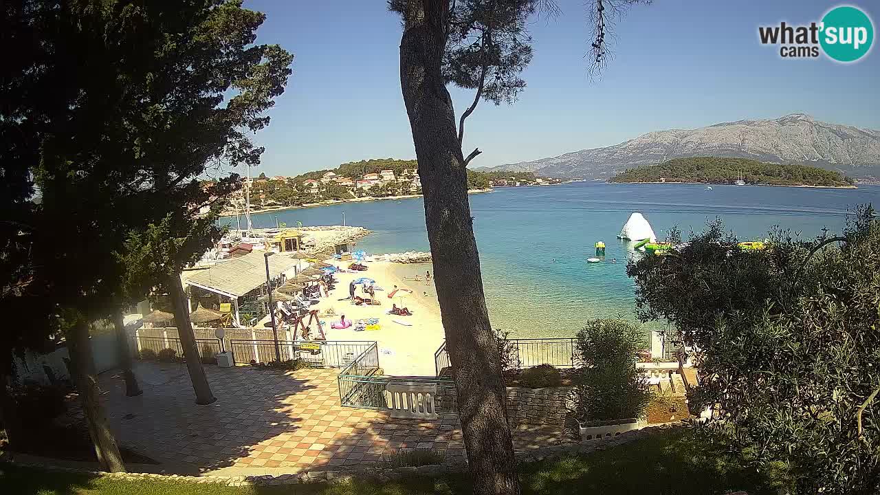 Spletna kamera Lumbarda – Plaža Prvi Žal – Korčula