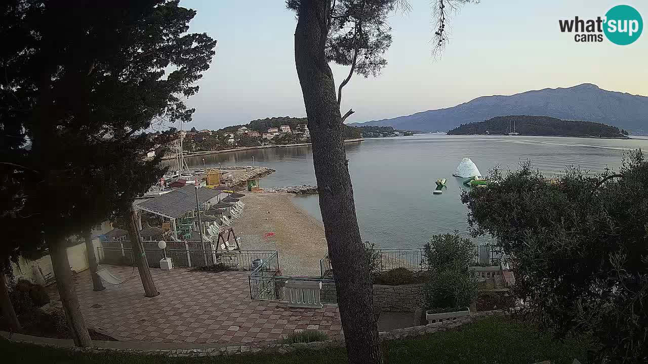 Webcam live Lumbarda – Plage Prvi Žal – Korčula