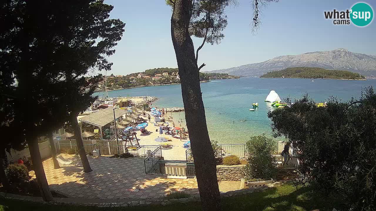 Spletna kamera Lumbarda – Plaža Prvi Žal – Korčula