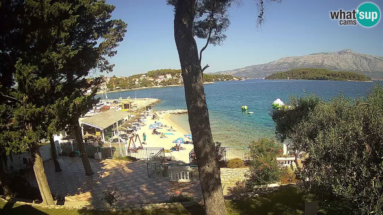 Spletna kamera Lumbarda – Plaža Prvi Žal – Korčula