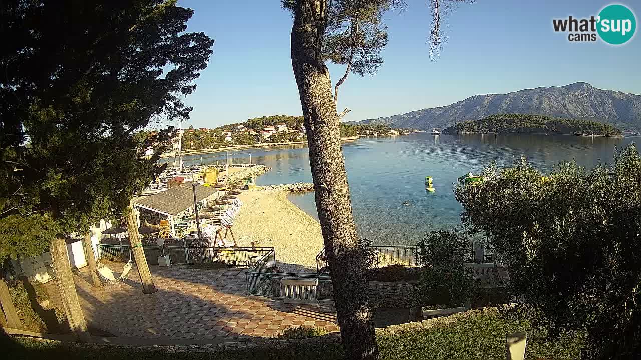 Webcam live Lumbarda – Plage Prvi Žal – Korčula
