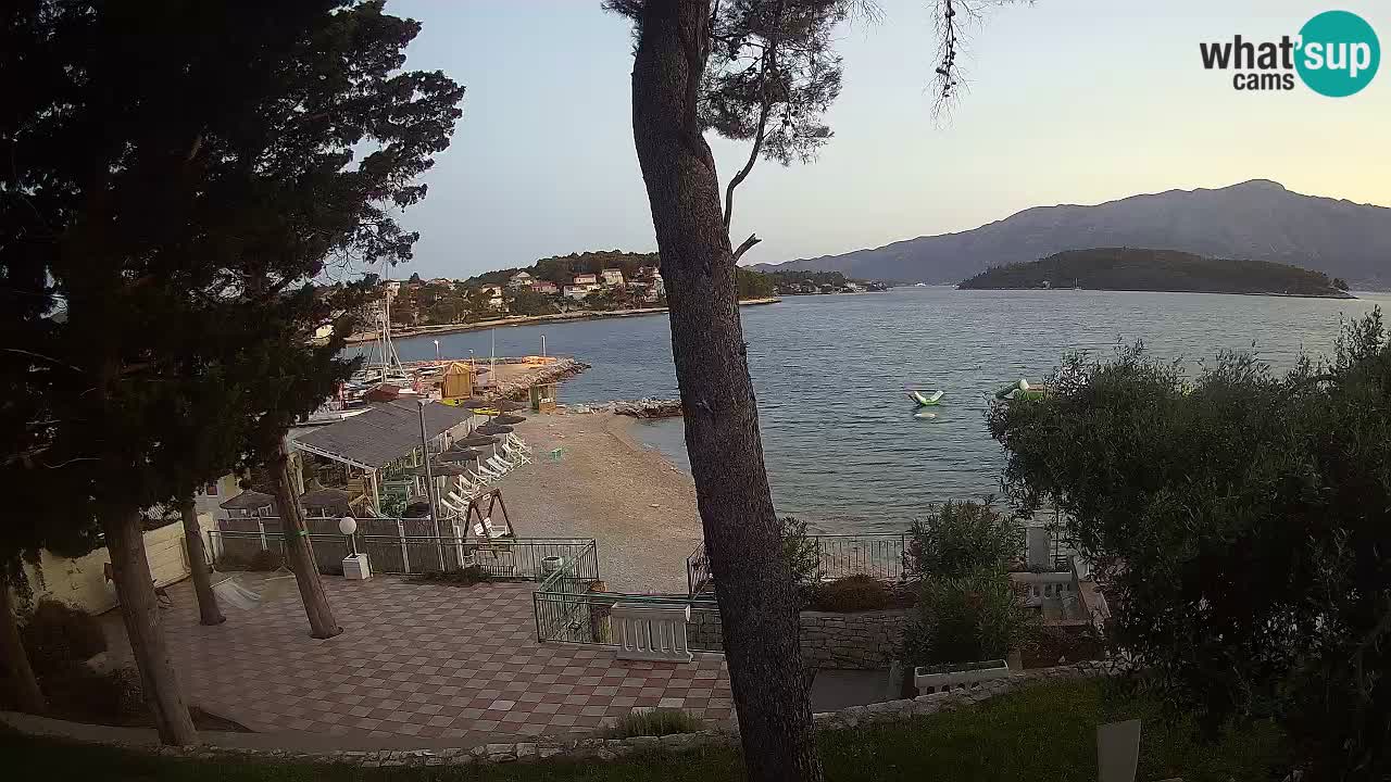 Spletna kamera Lumbarda – Plaža Prvi Žal – Korčula