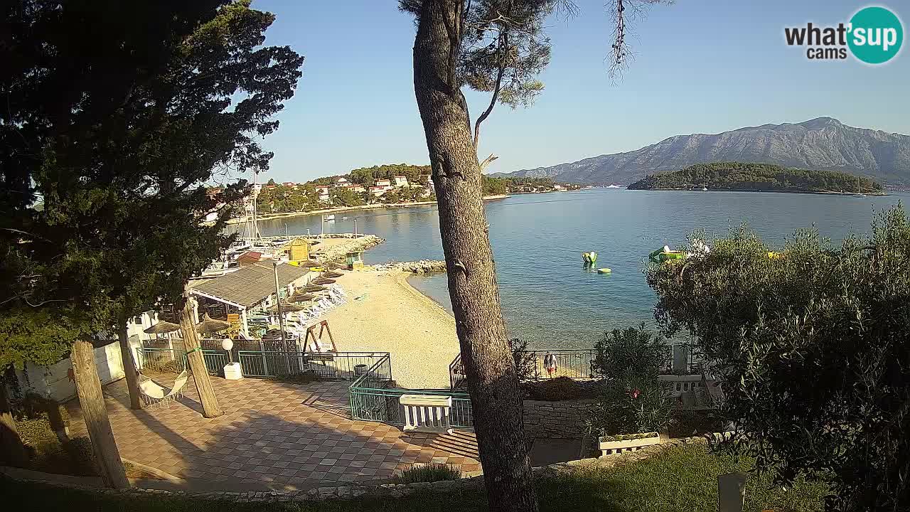Spletna kamera Lumbarda – Plaža Prvi Žal – Korčula