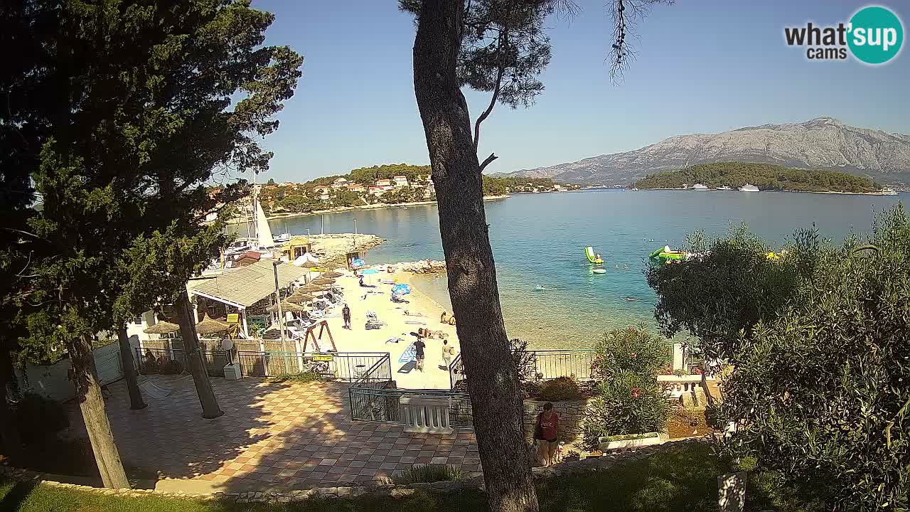 Spletna kamera Lumbarda – Plaža Prvi Žal – Korčula