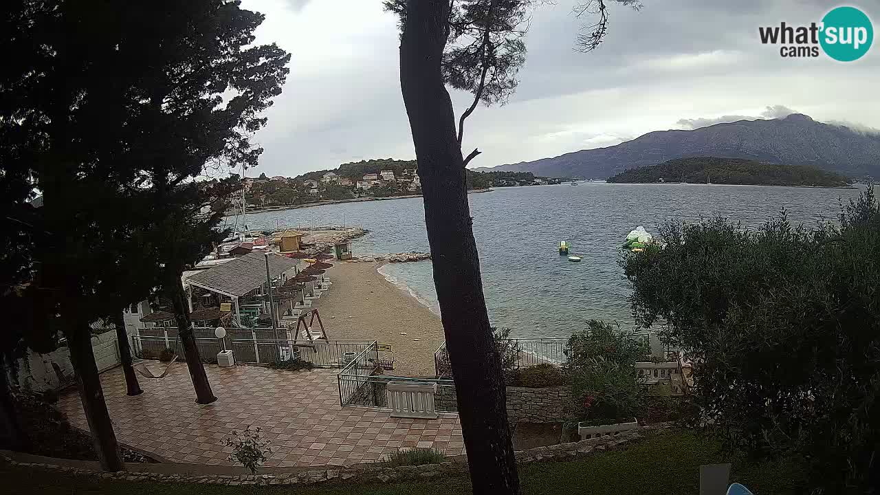 Spletna kamera Lumbarda – Plaža Prvi Žal – Korčula