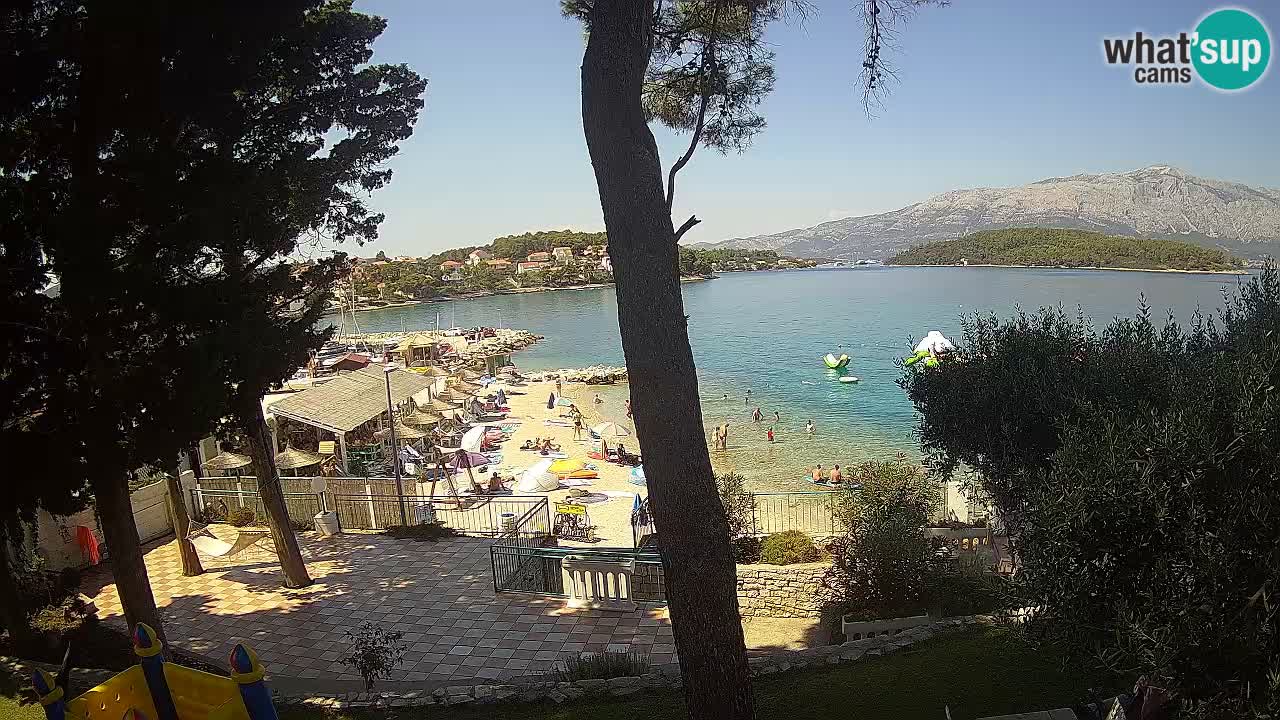 Spletna kamera Lumbarda – Plaža Prvi Žal – Korčula