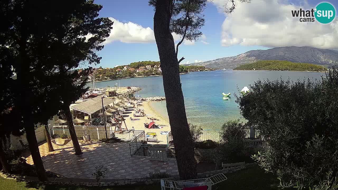 Spletna kamera Lumbarda – Plaža Prvi Žal – Korčula