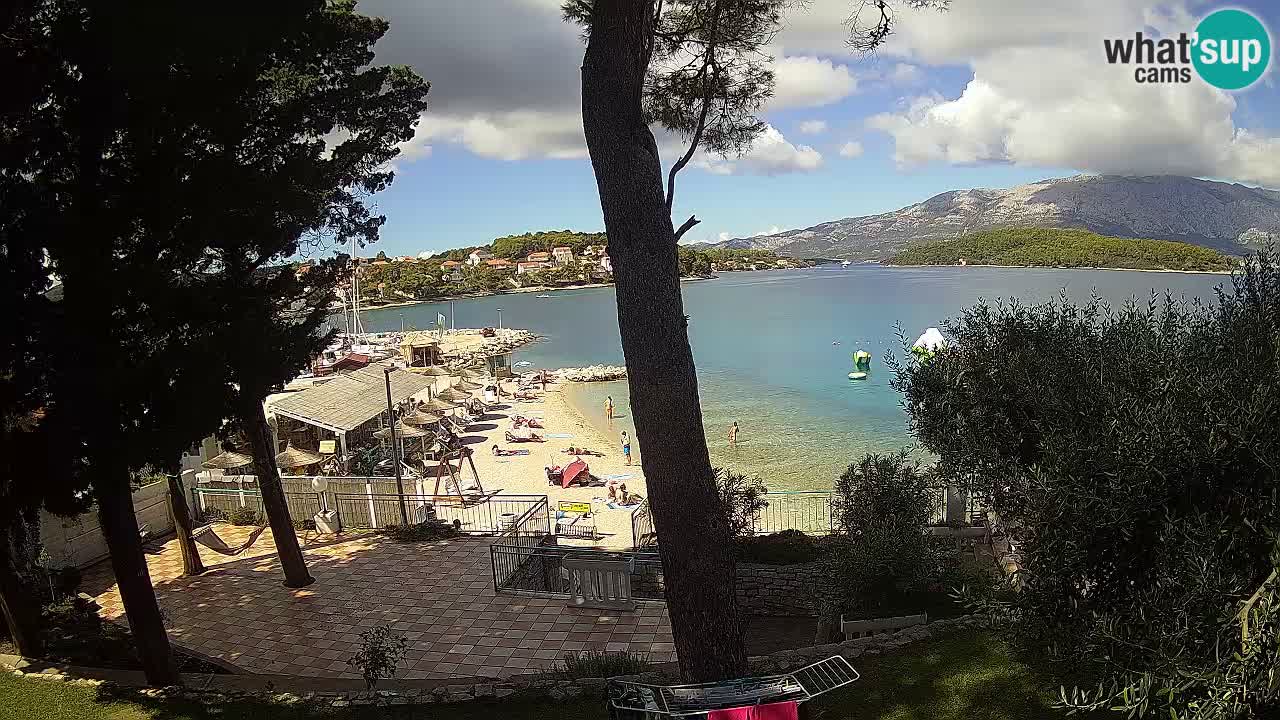 Spletna kamera Lumbarda – Plaža Prvi Žal – Korčula