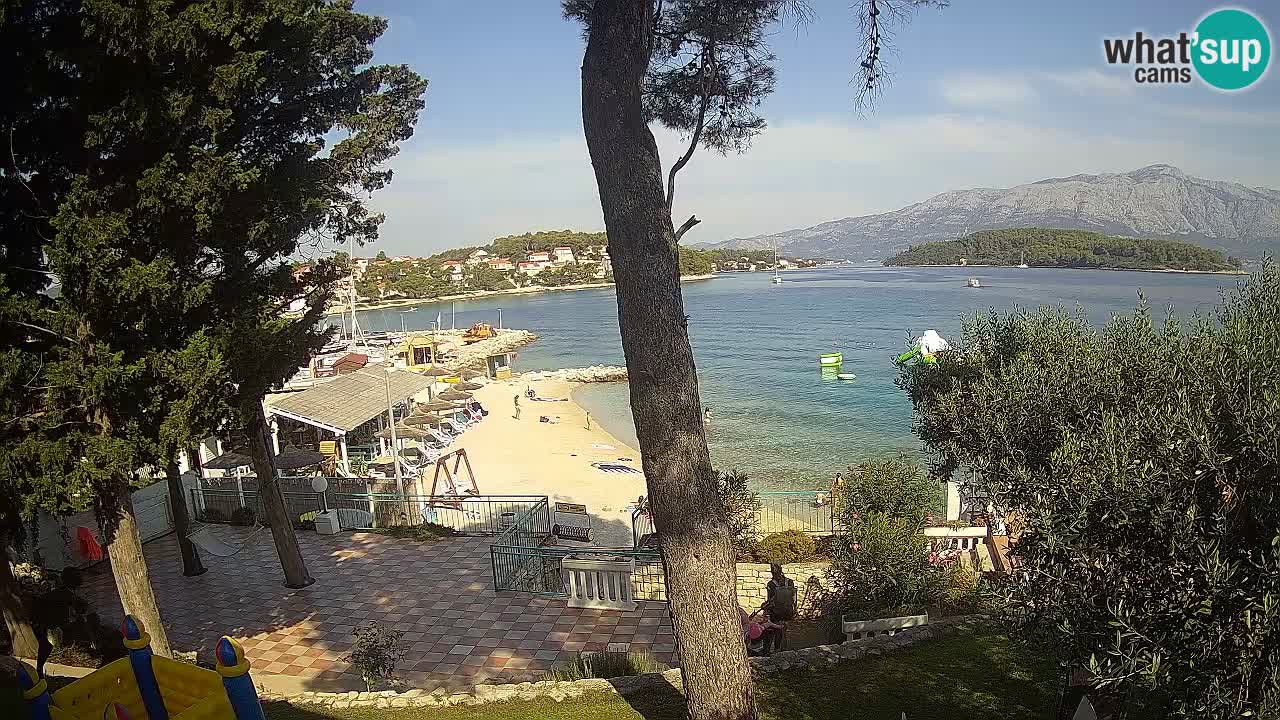 Spletna kamera Lumbarda – Plaža Prvi Žal – Korčula