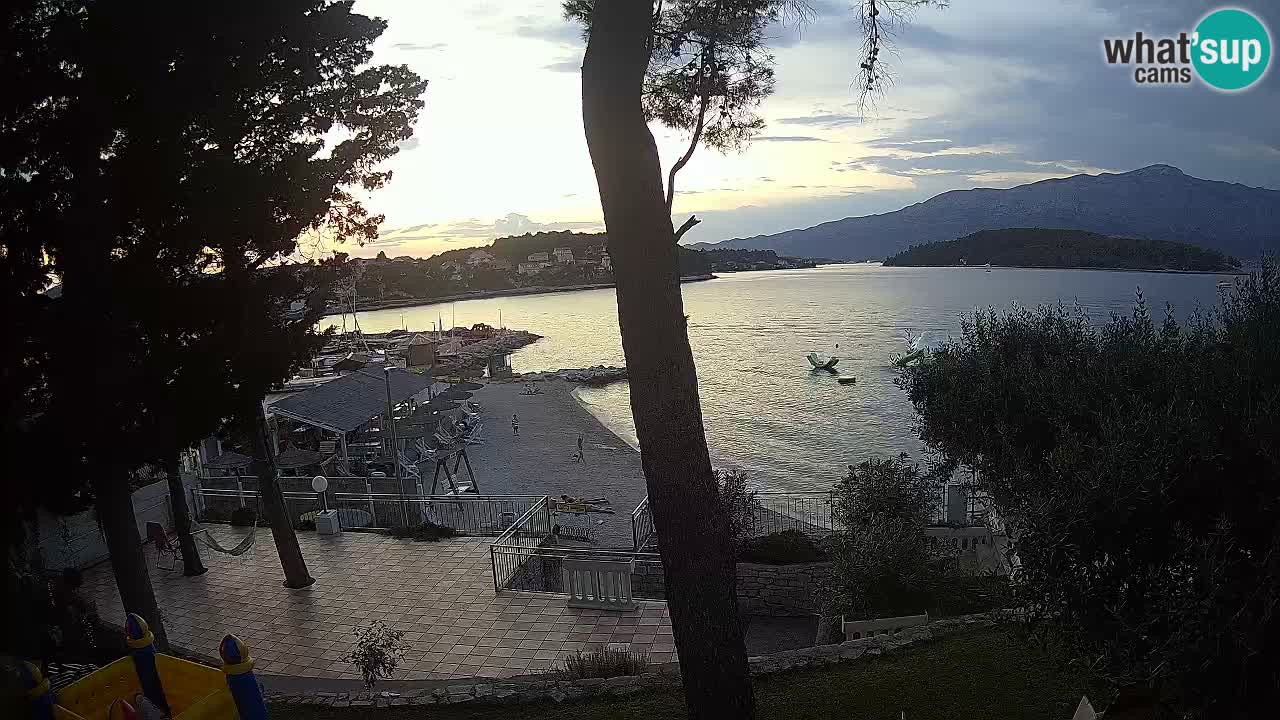 Spletna kamera Lumbarda – Plaža Prvi Žal – Korčula