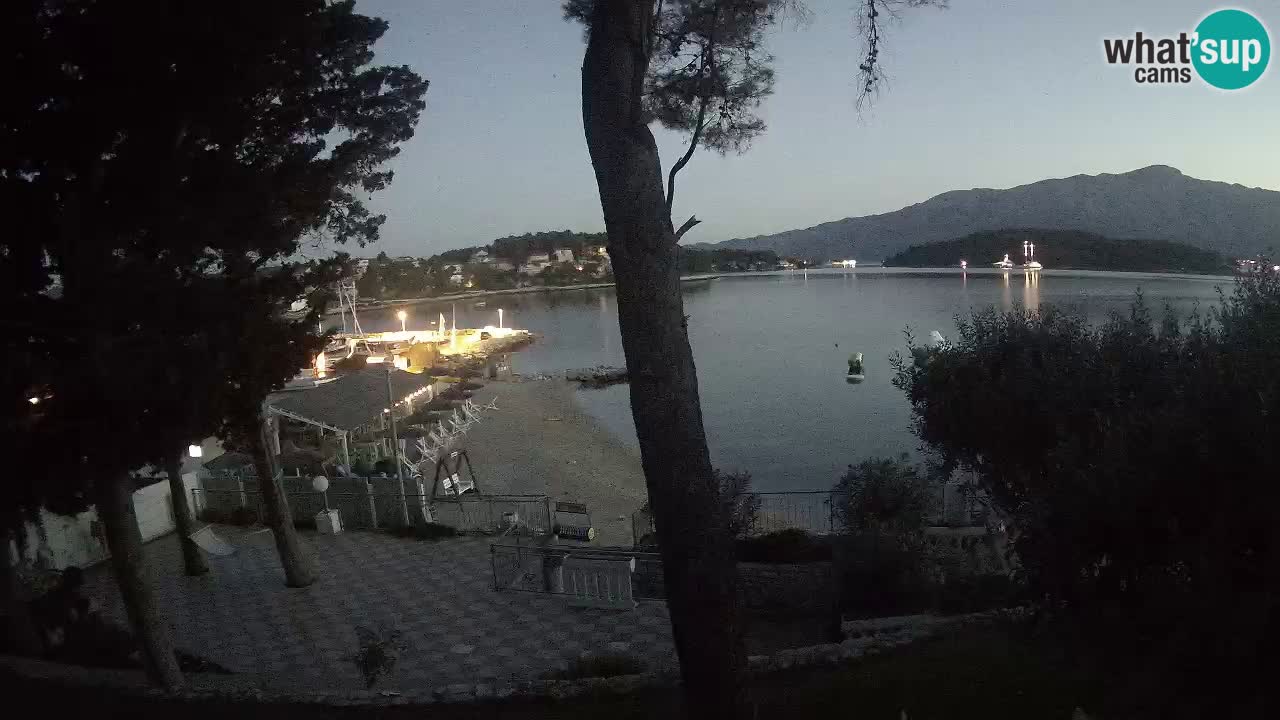 Spletna kamera Lumbarda – Plaža Prvi Žal – Korčula