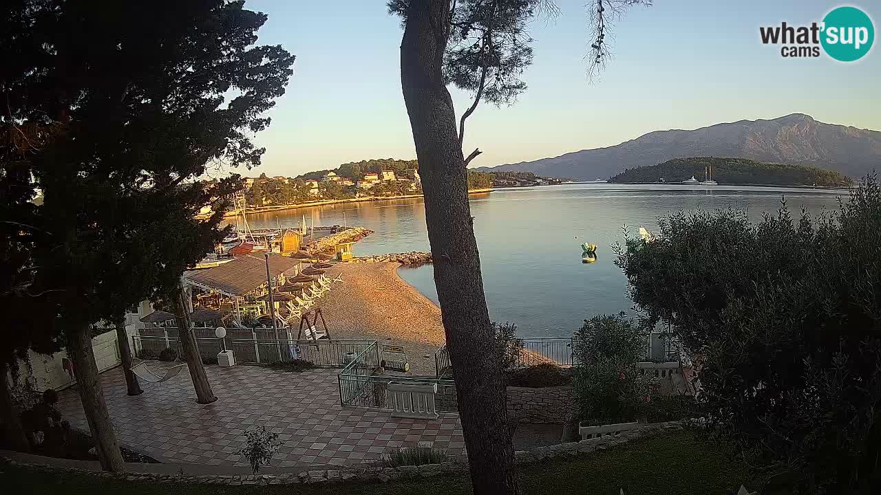 Spletna kamera Lumbarda – Plaža Prvi Žal – Korčula