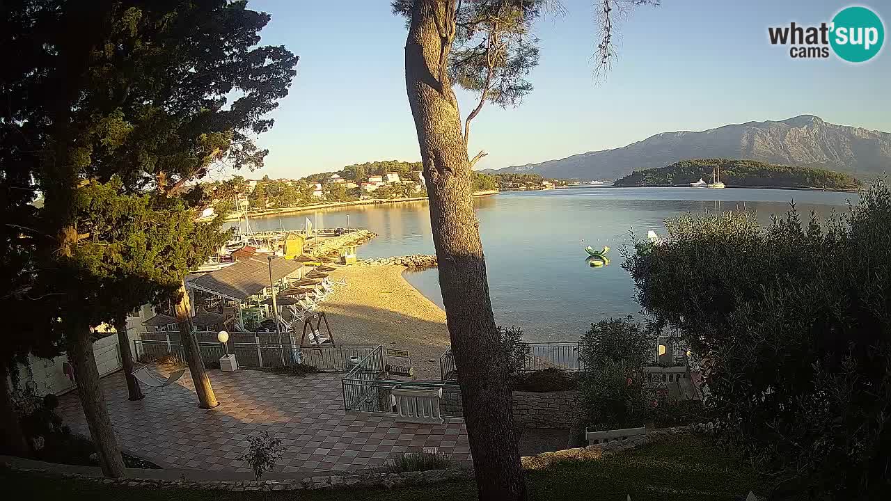 Webcam live Lumbarda – Plage Prvi Žal – Korčula