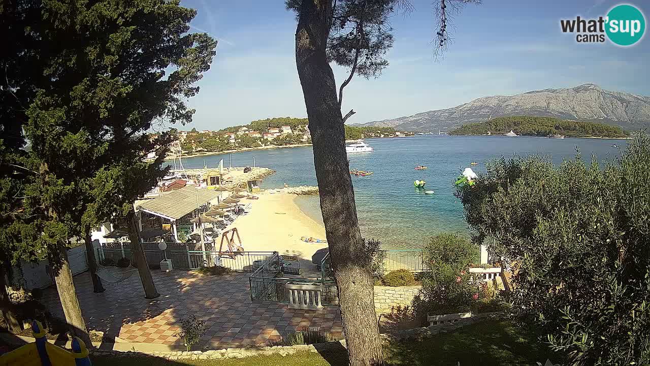 Spletna kamera Lumbarda – Plaža Prvi Žal – Korčula