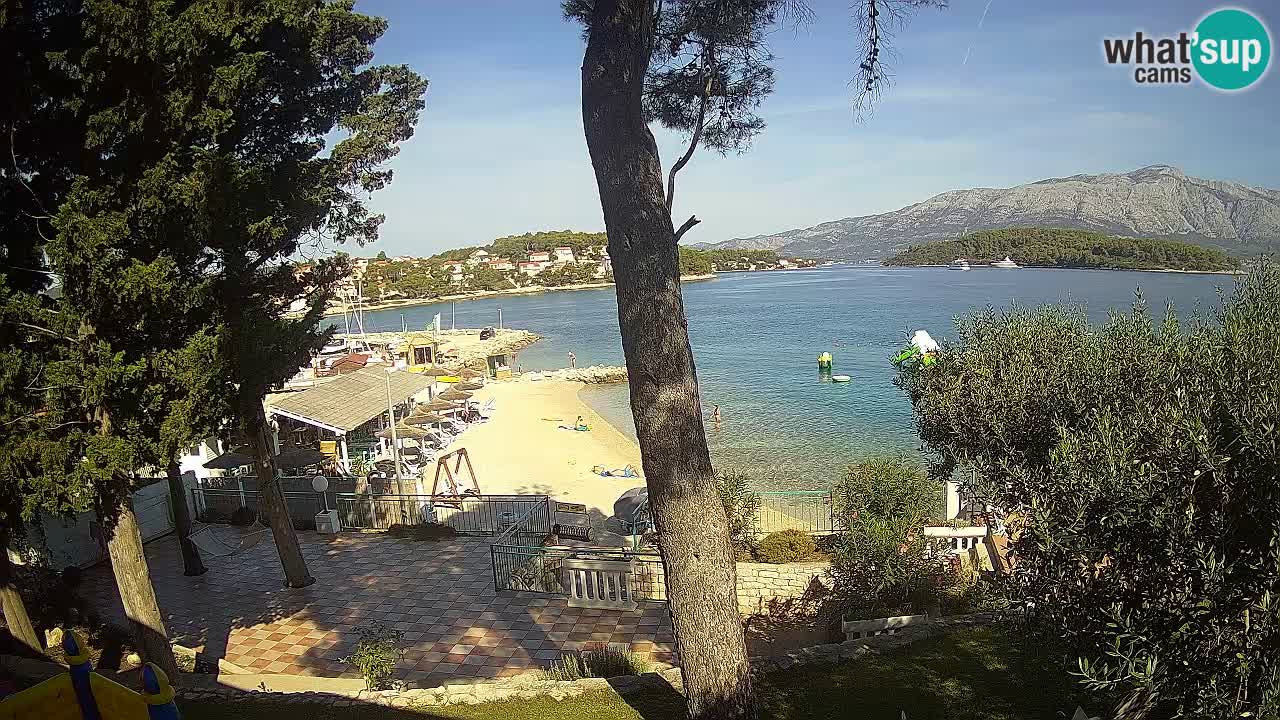 Spletna kamera Lumbarda – Plaža Prvi Žal – Korčula